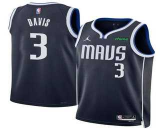 Men%27s Dallas Mavericks #3 Anthony Davis Navy 2025 Statement Edition Stitched Jersey Dzhi->dallas mavericks->NBA Jersey